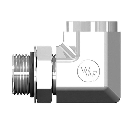 World Wide Fittings Male O-Ring Boss Adjustable to Female Pipe 90 Degree Elbow F3459X06X06